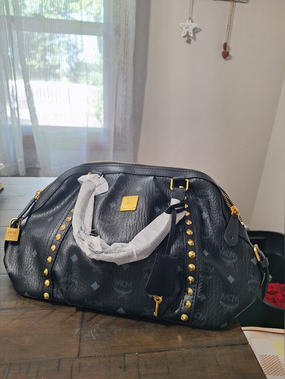 Black Bag with Gold Hardware